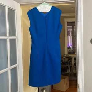 Blue sheath dress, Linen